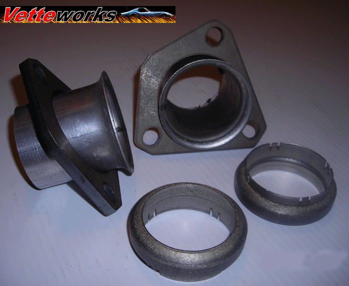 Corvette exhaust manifold Collector flange with Pipe & Seal
